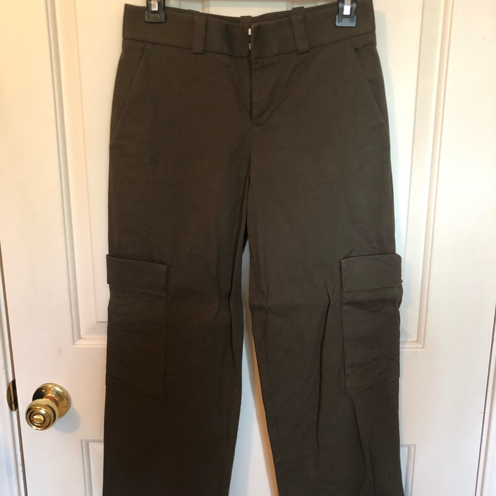 Club Monaco Army Green Cropped Trouser